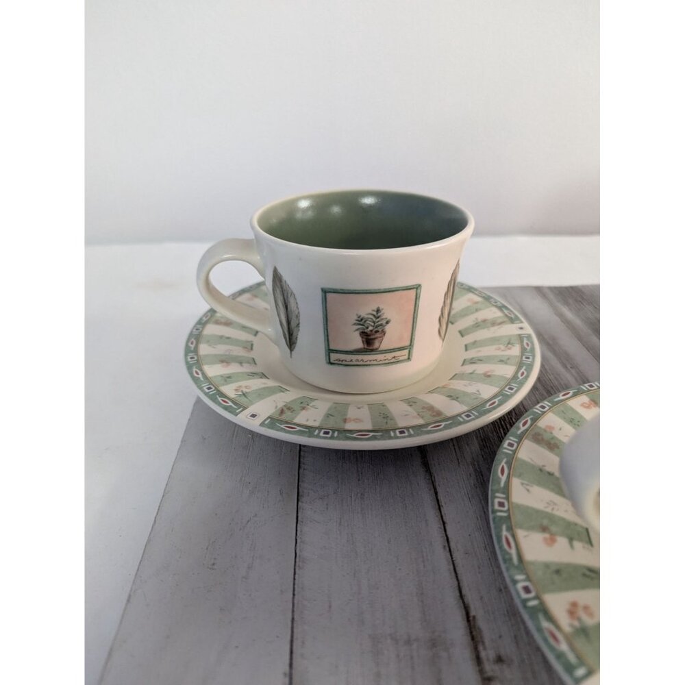 Pfaltzgraff Naturewood Tea Cups and Saucers Set of 3 - Picture 3 of 11